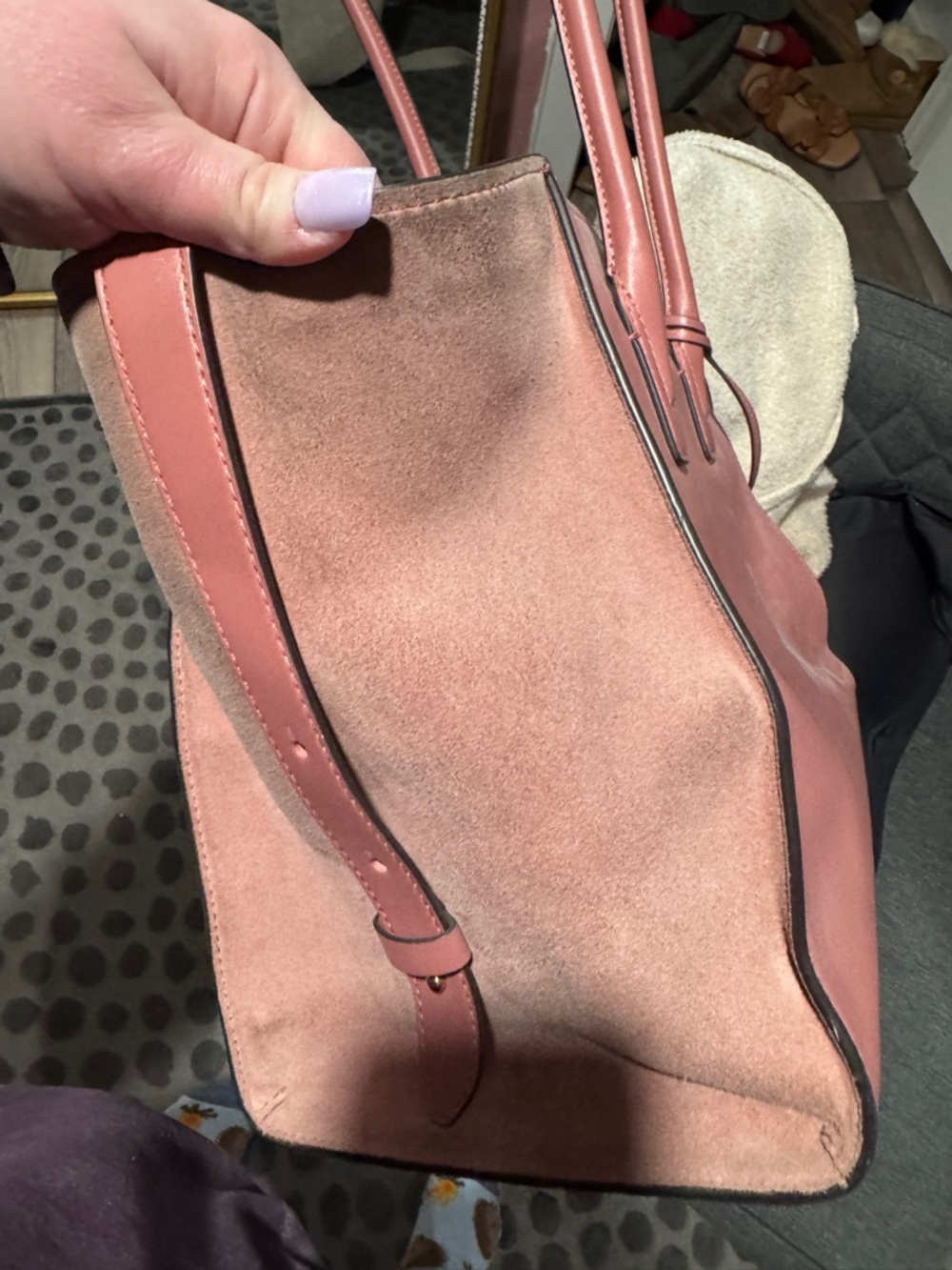 Michael Kors Dusty Rose Leather & Suede Tote - Picture 2 of 6